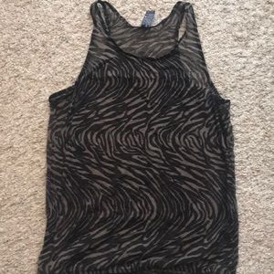 Sheer Animal print Tank